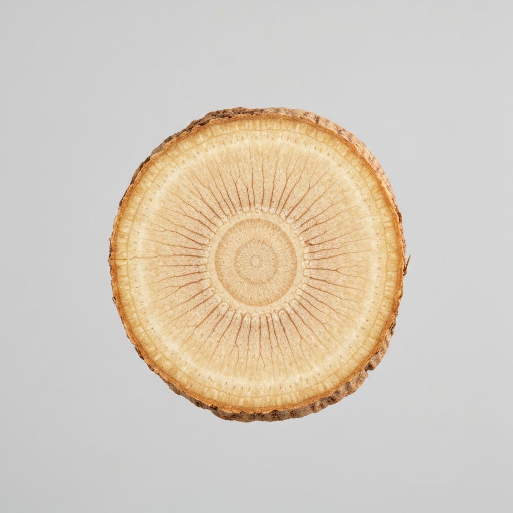 Rhodiola rosea Wurzel Querschnitt in Makrofotografie